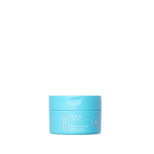 TULA SKINCARE Breakout Breakthrough Acne Maximum Strength Biodegradable Toner Pads - 3.8oz/30ct - Ulta Beauty